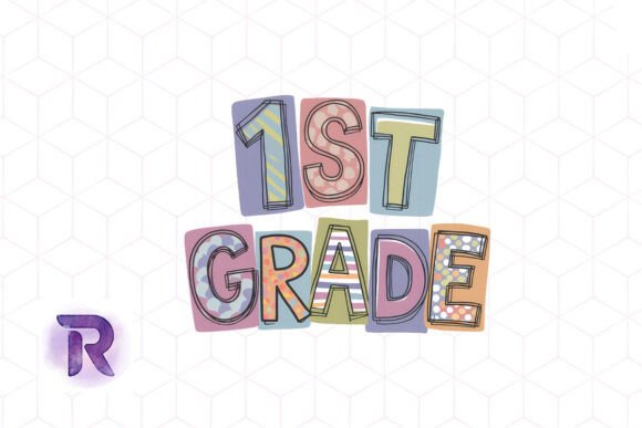 1st Grade Neon Sublimation School PNG