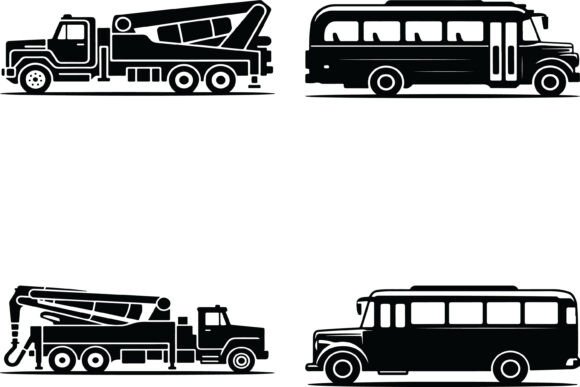 Concrete Pump Truck School Bus Graphics and Crafts