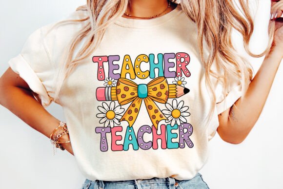 Coquette Teacher PNG, Teacher T-Shirt Graphics and Crafts
