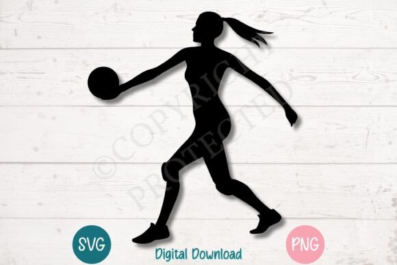 Female Volleyball Player SVG PNG: Graphics for Crafts and Marketing