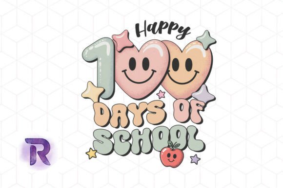 Happy 100 Days of School Heart PNG