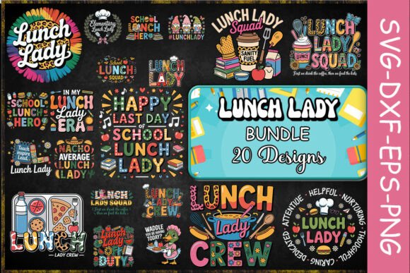 Lunch Lady SVG Bundle: Graphics and Crafts for Creative Publishing