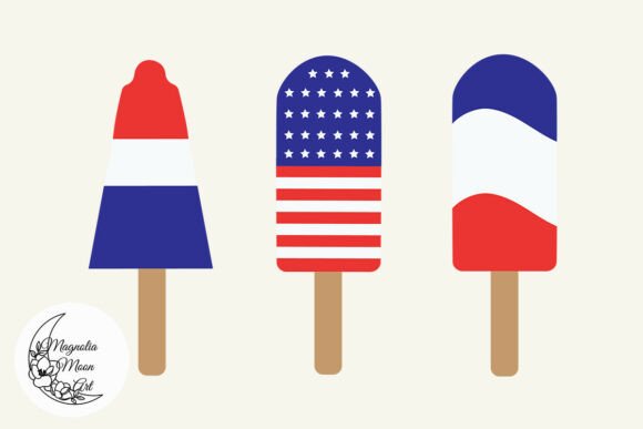 Patriotic Popsicles SVG for Crafts and Graphics