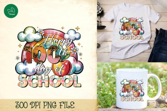 Peach 100 Days of School Sublimation PNG
