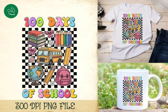 Pencil 100 Days School Sublimation PNG