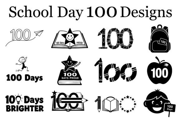 School Day 100 Designs1