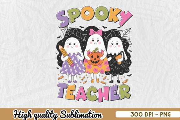 Spooky Teacher Sublimation Cute PNG