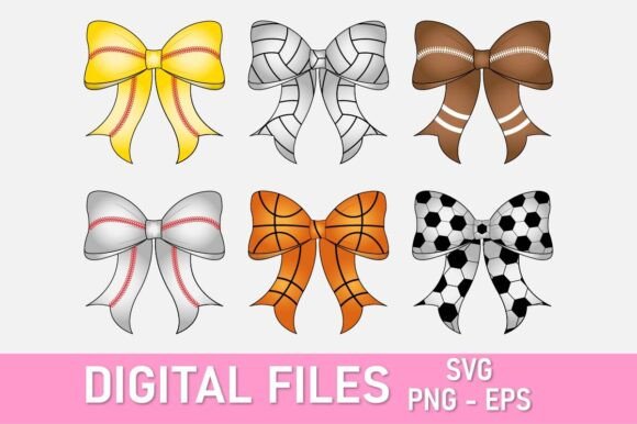 Sports Coquette Bow SVG PNG Bundle