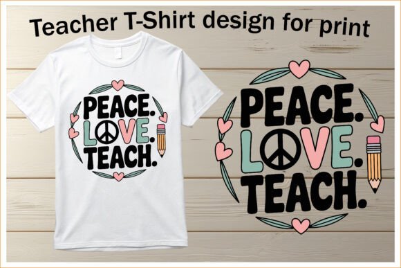 Teacher T-Shirt Design Vector Print Art: Graphics and Crafts for Content Creators