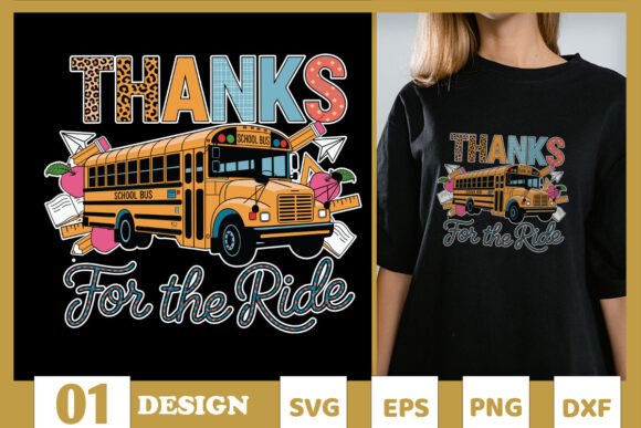 Thanks for the Ride School Bus SVG Graphics