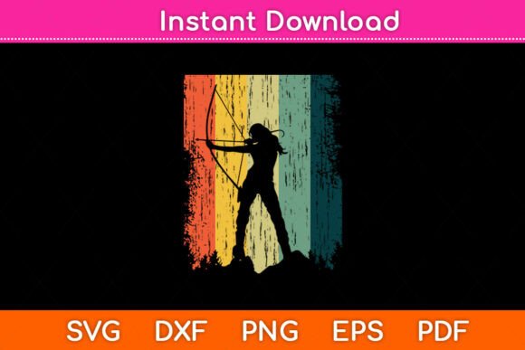 Vintage Archery Bow Svg File for Graphics and Crafts