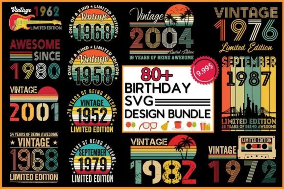 Vintage Birthday SVG Bundle Review